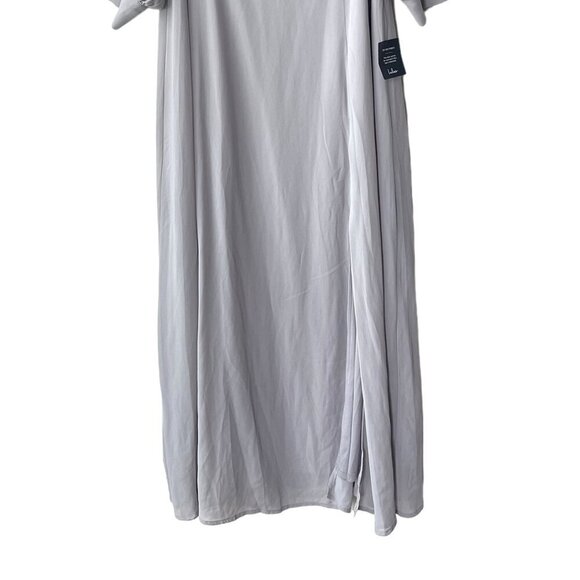 Lulus Long Sleeve Maxi Dress 2X Feel The Romance Grey Off-The-Shoulder Formal - Picture 6 of 14